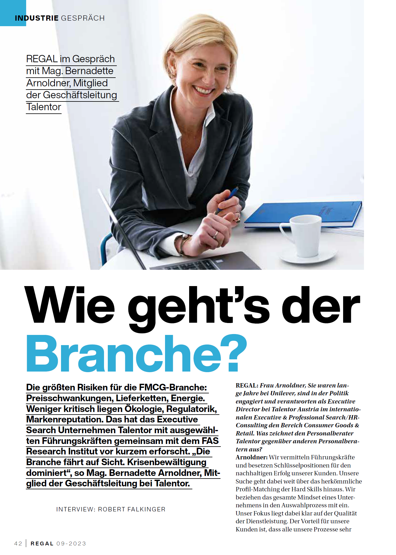 REGAL Interview mit Bernadette Arnoldner