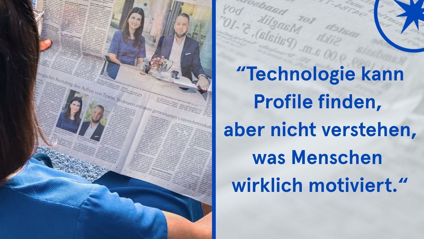 Zeitungsartikel - Nina Saurer, Executive Director bei Talentor Austria, und Christoph Reinwald, General Manager von Complex Pharmaceuticals